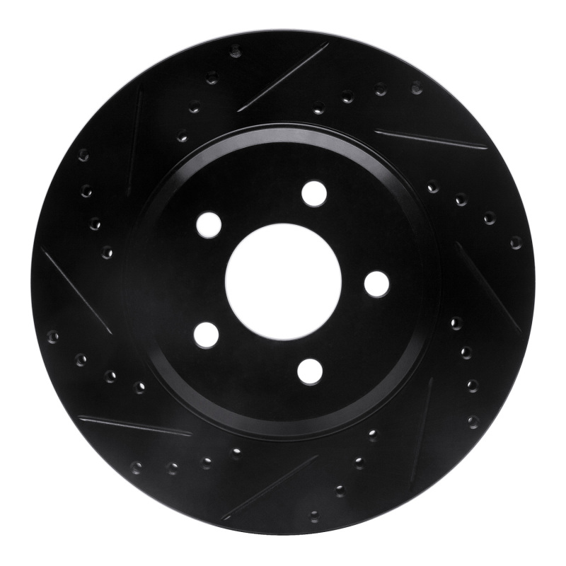Ford Mustang Brake Rotor (1) - Front Left - R1 Concepts - Drilled & Slotted - Black - `05-`14 Ford Mustang Brake Rotor (1) - Front Left - R1 Concepts - Drilled & Slotted - Black - `05-`14
